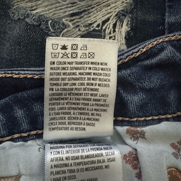 American Eagle Outfitters Size 16 Stretch Hi-Rise Shortie Denim Shorts - Picture 7 of 7